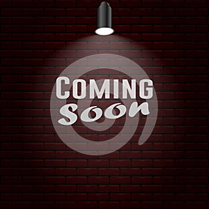 Coming Soon with Red Brick and Spotlight