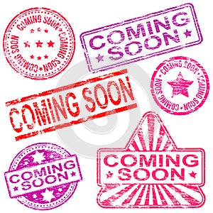 Coming Soon Rubber Stamps