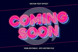 Coming Soon Vector Text Effect