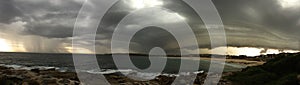 A coming storm on an australian's beach