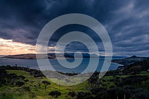 Coming storm in Opononi, New Zealand.