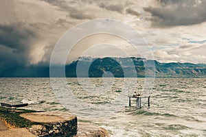Coming storm over lake Geneva