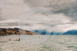 Coming storm over lake Geneva