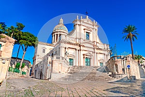 Comiso, Sicily island, Italy: The Neoclassicist Church of the Annunziata,16th century