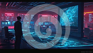 Command Center with Interactive Displays