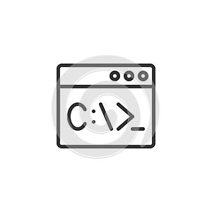 Command-line interface line icon