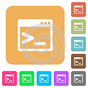 Command prompt rounded square flat icons