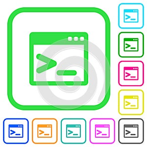Command prompt vivid colored flat icons icons