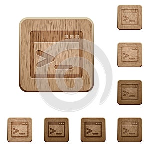 Command prompt wooden buttons