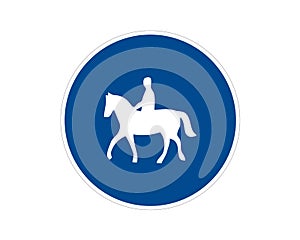 Command road sign trail for animal riders. Vector illustration. Suitable for use on web apps, mobile apps and print media