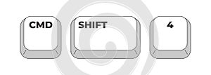 Command Shift 4 grayscale keyboard hotkey