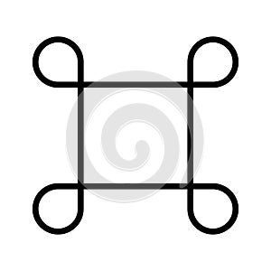 Command thin line vector icon