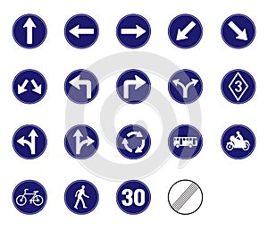 Commanded traffic sign icon