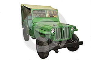 The commander of us troops car isolated on a white background, jeep, USA . Military equipment