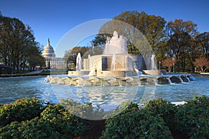 US Capitol and Fountain in Washington DC