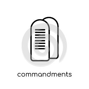 Commandments icon. Trendy modern flat linear vector Commandments