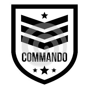 Commando badge logo, simple style