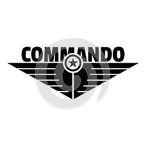 Commando logo, simple style