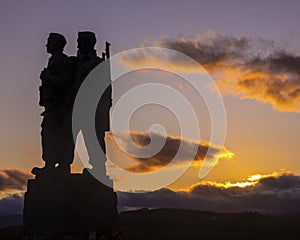 The Commando Memorial in the Scottish Highlands, UK