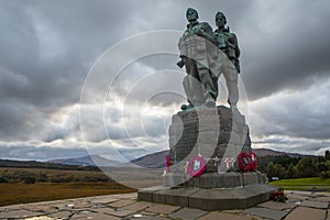 The Commando Memorial in the Scottish Highlands, UK