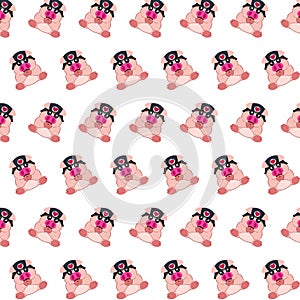 Commando piggy - sticker pattern 02