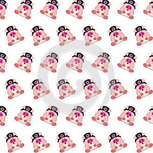 Commando piggy - sticker pattern 05