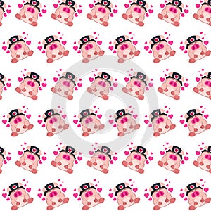 Commando piggy - sticker pattern 15