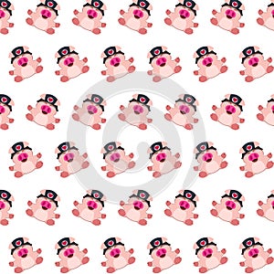 Commando piggy - sticker pattern 19