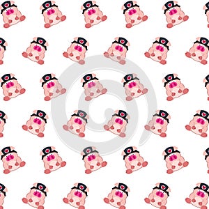 Commando piggy - sticker pattern 23