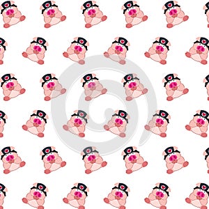 Commando piggy - sticker pattern 33