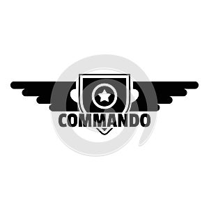 Commando star logo, simple style