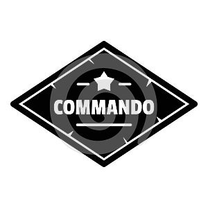 Commando troop logo, simple style