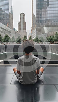 Commemorating 9 11 capturing reflective moments at memorial sites across the usa photo