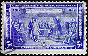 Commemorating the constitution signed in Philadelphia in 1787