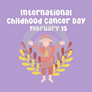 For the commemoration of International Childhood Cancer Day, this vector graphic is perfect