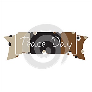 Commemoration of peace day in September with attractive style and flat design.