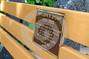 Commemorative bench