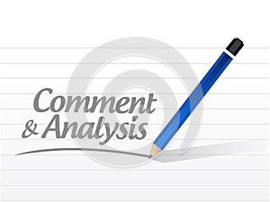 comment and analysis message sign