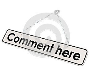 Comment here banner