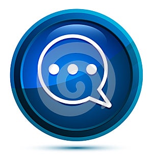 Comment icon elegant blue round button illustration