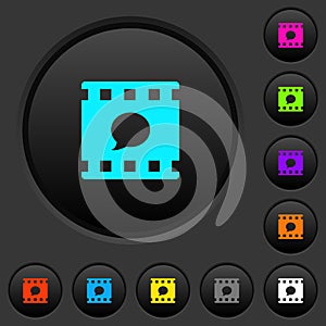 Comment movie dark push buttons with color icons