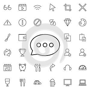 comment sign icon. Universal set of web for website design and development, app development
