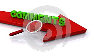 comments on arrow and white