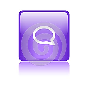 Comments icon web button square