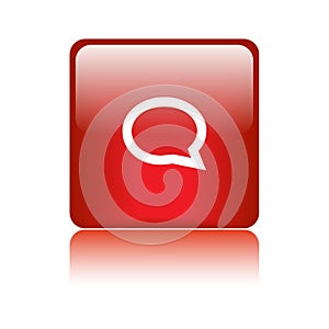 Comments icon web button square