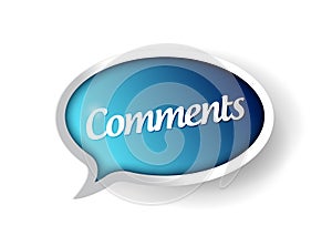 Comments message communication bubble