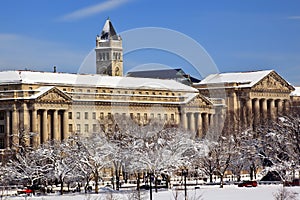 Commerce Department Old Post Office After Snow