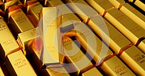 Commerce investment in pure gold bars ingot, the weight of 1000 grams.