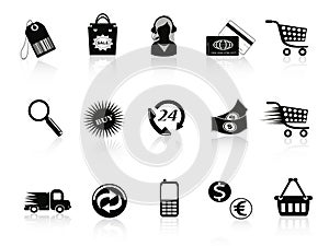 Commerce and retail icons set