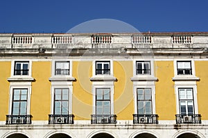 Commerce square buildings, Lisbon, Portugal